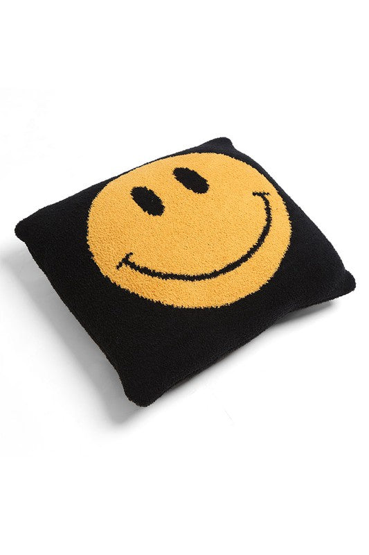 Luxury Soft Happy Face Print Cushion Cover
