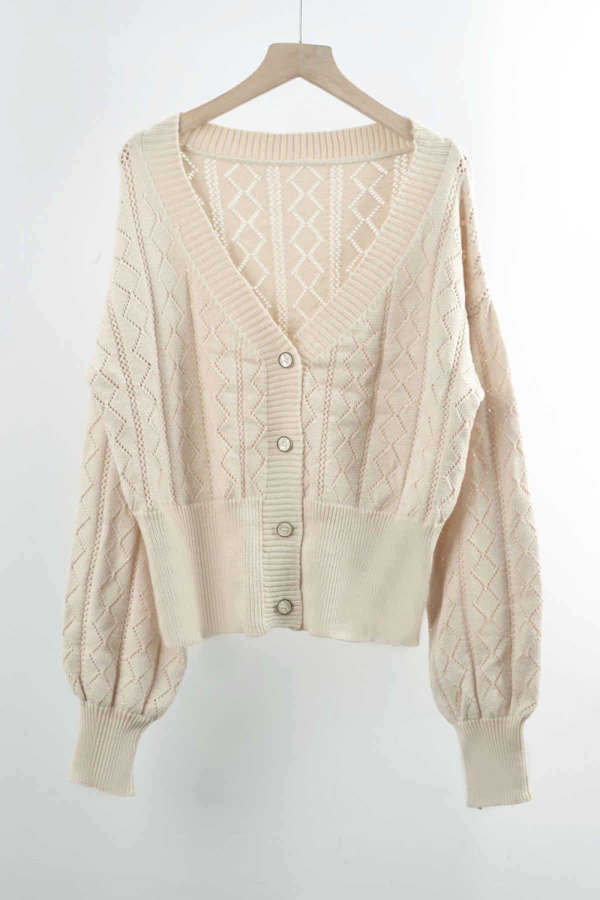 Casual Cut Out V-Neck Single-breasted Cardigans