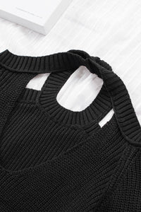 Cool Breeze Cotton Cold Shoulder Sweater