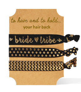 11 Piece Set of Bride and Bride Tribe Hair Ties