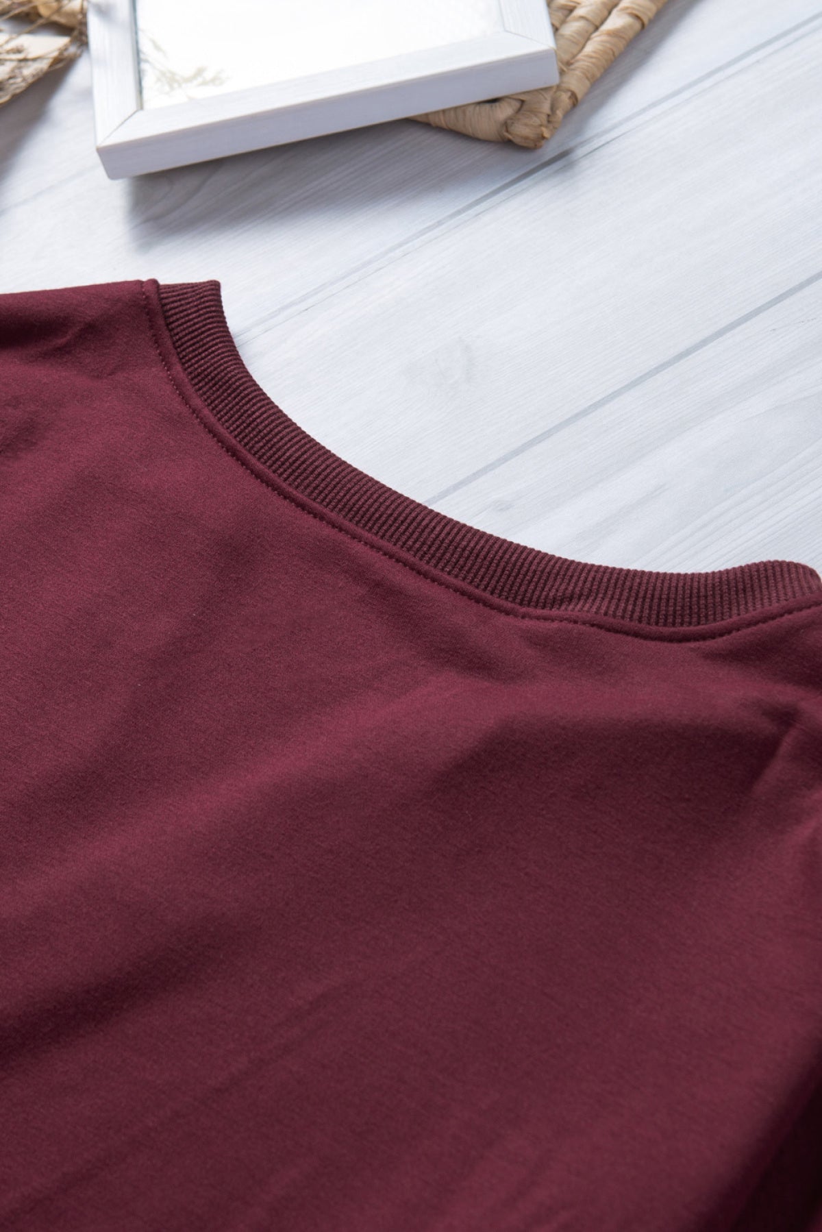 Buttoned V Neck Loose Fit Top