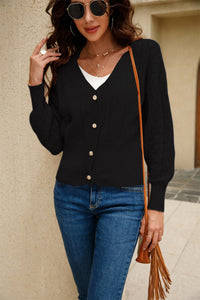 Casual Cut Out V-Neck Single-breasted Cardigans