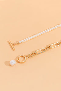 Pearl Beaded Vintage Chain Necklace