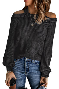 Cool Breeze Cotton Cold Shoulder Sweater