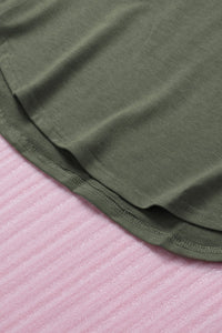 Buttoned V Neck Loose Fit Top