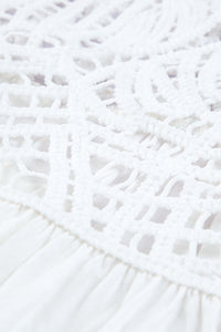 Lace Round Neck Crochet Sleeveless Top